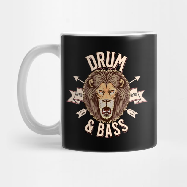 DRUM AND BASS - Lion Face by DISCOTHREADZ 